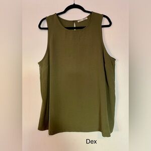 DEX plus olive green sleeveless tank